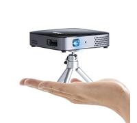 【3H Playtime】Ultra Mini Pocket Portable Projector - Come with Rechargeable Battery Speaker & Tirpod, 4K Support Wireless DLP Movie & Outdoor Video Travel Projector, connects to iPhone and Android