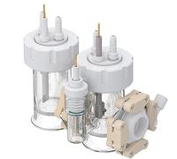 3H Type Three Slot Exchangeable Membrane Photochemical Cell with Quartz Window - 30ml, 50ml, 100ml, 150ml, 200ml, 250ml(Single layer 50ml)