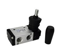3H210-08 3H310-10 3H410-15 1/4" 3/8" 1/2" 2 Position 3 Port Pneumatic Control Valve Air Manual Hand Valves(With-8mm Fittings,3H310-10)