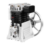 3HP Air Compressor Pump Head, Industrial Compressor Pump Motor, Double Cylinder Splash Lubrication with Breathing Nozzle