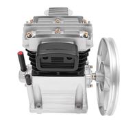 3HP Air Compressor Pump Head, Twin Cylinder Replacement Motor Unit, 14.8 CFM (420L/min) Flow, Belt Drive V-Type Pump with Pulley & Silencer, Oil Lubricated for Industrial & Automotive