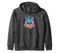 3I Atlas Alien Design Galaxy UFO Comet Zip Hoodie