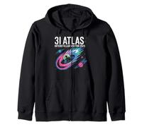 3I Atlas C/2025 Interstellar Visitor UFO Alien Comet Space Zip Hoodie