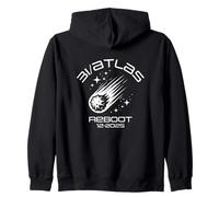 3I/ATLAS Comet 2025 Reboot Fun Sarcastic Space Humor Design Zip Hoodie