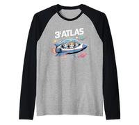 3I Atlas Funny Alien Cat Space Humor Raglan Baseball Tee