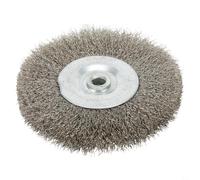 3in Crimped Stainless Steel Wire Wheel Brush Compatible with Compatible with for Angle Grinder, 0.52in Bore, 0.3mm Wire, 75mm Diameter, Flat Wheel Compatible with