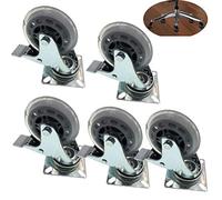 3in Office Chair Caster Computer Chair Wheels Rubber Heavy Dutywith Mounting PlateSmooth & SafeNoiseFreePerfect Replacement for Desk Chair Mat (Brake5pcs)