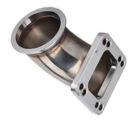 3in V-Band to T3 Turbo Flange 90° Bend Adapter Flange, High-Quality Stainless Steel Machine Tool with Argon Arc Welding, Long Service Life, Smooth Surface, Fit for T3 Turbo / 304