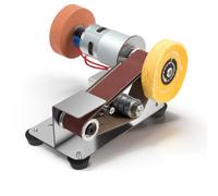 3in1 Belt Sander Knife Sharpener, 7Spd Grinder UK Plug for Woodwork | Mini Bench Grinder Sharpener Electric Belt-Sander for Knife Making Sharpening, Woodworking DIY Crafts