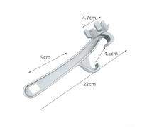 3In1 Bung Wrench Aluminum Drum Lid Opener Device for 55 Gallon Steel Drums and 5 Gallon Plastic Barrels Fits Standard Bung Alloy 3/4Inch 2Inch Plus for Home Garage Workshop Use（A）