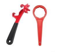 3in1 Bung Wrench Bucket Opener Tool with Ergonomic Handle for Opening 55 Gallon Drums and Various Paint Buckets and Cans(c)