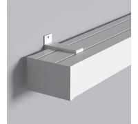3in1 Curtain Rail Pelmet Box with Single Track Room Darkening Blackout Rod for Bedroom & Living Room 20ft Wall Mount Decorative Curtain System