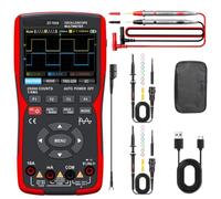 3in1 Digital Multimeter 50MHz Bandwidth 280MS Sampling Rate PC Waveform Data Storage Dual Channel Oscilloscope Signal Generator 3.5 Inch Color Display Digit Multimeter Handheld Oscope Meter Handheld