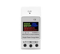 3in1 din rail AC 110V 220V 100A Voltage Current KWH monitor meter voltmeter ammeter Wattmeter IDGTTLDF