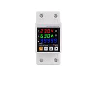 3IN1 Display Din Rail Adjustable Over Protector Relay Over Current Protection Kwh 230V 63A 1Pcs (Colourful)