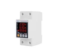 3IN1 Display Din Rail Adjustable Over Under Voltage Surge Protector Relay Over Current Protection Kwh Power Meter 230V 63A