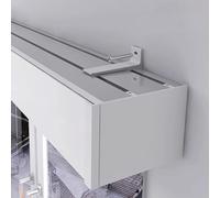 3in1 Extra Long Curtain Track System 396cm Wall/Ceiling Mount Double Rails Nano Silence Gliders Ideal for Heavy Drapes Easy Installation Smooth Operation