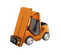 3in1 Forklift Wireless Charging Station With Clock Ambient Light Small Car Desktop Charger Fast For Phone 15 Watch Headphones Dock for (D, One Size)