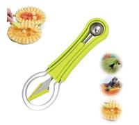 3in1 Fruit Carving and Melon Baller Set, Multi-Functional Stainless Steel Fruit Cutter and Scooper for Easy Fruit Prep