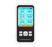 3in1 Multifunctional Electric Field RF Radiation Detector Tester for High-Frequency, Electric & Magnetic Field Intensity with Graph Display, Data Lock, Alarm Setting - Black