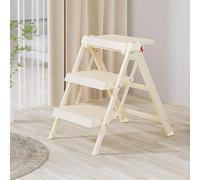 3in1 Multifunctional Folding Stool Portable Step Stool for Kitchen Bedroom Office ShopAdjustable 2/3/4 Steps Compact Size (59.2 * 55.7cm / 23.3 * 22in)