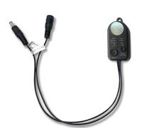 3in1 On/Off Switch Cable+PIR Motion Body Sensor Switch+LED PWM Dimmer with Light Sensing Detection Time Delay Function for DC 5V-24V LED Strip DIY Lighting Camera (Black, DC Connector)