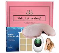 3in1 Sleep Aids for Adults| Plush Pink Blackout Eye Mask for Sleeping| Lash Extension Mask| Calm Carry Sleep Aid Calmcarry| 60 Melatonin Sleeping Patches for Adults| Insomnia Relief| Women (Pink Mask)