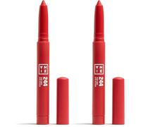 3INA MAKEUP - The 24H Eye Stick 244 - Red Creamy Eyeshadow Stick - Multitaskig Waterproof Eyeshadow - Matte & Shimmer (Pack of 2)