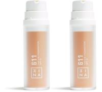3INA MAKEUP - The 3 in 1 Foundation 611 - Light Foundation Neutral Undertone - Liquid Foundation with SPF15 & Vitamic C (Pack of 2)
