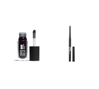 3INA MAKEUP - The Color Lip Oil 900 + The 24h Automatic Eye Pencil 900 - Black Gloss with 24h Hydration & Hyaluronic Acid + Black Creamy Precise Long Lasting Eyeliner Waterproof - Vegan - Cruelty Free