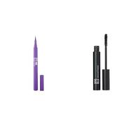 3INA MAKEUP - The Color Pen Eyeliner 482 + The 24h Level Up Mascara 900 - Purple Liquid Eyeliner 10h Longwear + Black Mascara for Volume and Length - kit for Sensitive Eyes - Vegan - Cruelty Free