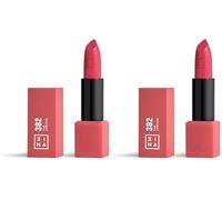 3INA MAKEUP - The Lipstick 382- Dark Pink Lipstick with Vitamin E & Shea Butter to Nourish the Lips - Long Lasting Lip Colour with Matte Finish and Creamy Texture - Vegan - Cruelty Free (Pack of 2)