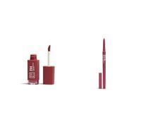 3INA MAKEUP - The Longwear Lipstick 254 + The Automatic Lip Pencil 254 - Dark pink nude - Matte Liquid with Hyaluronic Acid + Waterproof Lip Liner - Vegan - Cruelty Free