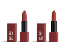 3INA MAKEUP - Vegan - The Lipstick 276 - Maroon Brown - Highly Pigmented Shades - Moisturizing Creamy Texture - Smooth Formula - Intense Color - Shiny Satin Matte Finish - Cruelty Free (Pack of 2)