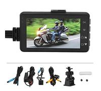 3Inch HD 720P Motorcycle Recorder, Keenso Motorcycle Recording Camera System Mirror Dash Cam Waterproof 120° Wide Angle Dual Lens DVR Driving Video Recorder Electric/Bicycle DVR Automotive Electronics