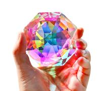 3inch Rainbow Prism Suncatcher for Window AB Colored Large Crystal Octagonal Beads Sun Catcher Prisms Indoor Outdoor Hanging Decor…