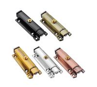 3Inch Stainless Steel Door Lock Self-Locking Door Latch Automatic Spring Anti-Theft Security Bolt Latch Hardware(Black)