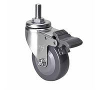 3InchFurniture Caster Wheels with Brake M12 x 25 Portable Floor ProtectionRolling Casters 1 Piece for Easy Mobility and Stability