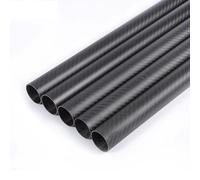 3K Carbon Fiber Tube, 2 Pcs 3K Twill Matte Carbon Fibre Tubes, 500mm OD 5-35mm High Stiffness Carbon Fibre Tubes for RC Drones(10x8x500mm)