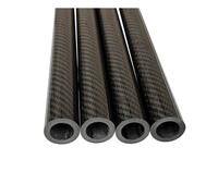 3K Carbon Fiber Tube, 2pc Length 600mm Carbon Fiber Tube High Composite Hardness Material 3K Twill Matte(12x10x600mm)
