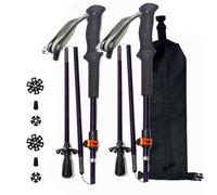 3K Carbon Fibre Trekking Poles 1/2 Pack 110-130cm Height Adjustable，J4-2pcs