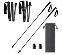 3K Carbon Fibre Trekking Poles, Ultralight Folding Poles，E1A：130cm - Pair