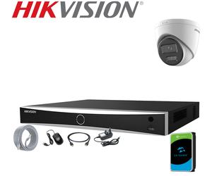 3K CCTV System 5MP ColorVu Smart Hybrid Light PoE 2-Way Audio IP67 Hikvision OEM