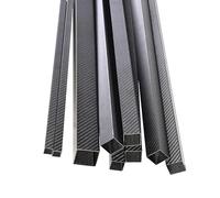 3K Full Carbon Fiber Square Tube 500mm | Lightweight & Durable Carbon Rod for R/C Modeling, Kites, and More,1pcs(10X10X8X500mm)