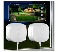 3K No Drill Window Camera, 2Pack Indoor Window Security Cameras with Color Night Vision for Home Security, 2.4G&5G WiFi, Motion Detection, Work w/Alexa&Google Assistant, Anti-Glare, Anti-Reflection B1