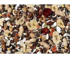 3Kg Johnston & Jeff Premium Fruit Parrot Food - 50% Fruit - 22 Ingredient Blend - With 5 Fruits & 5 Nuts - Natural & Nutritious Parrot Mix for All Life Stages