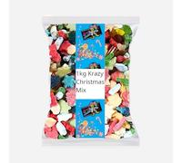 3kg Krazy Kandi Christmas Sweet Mix - Bulk 3 x 1kg Bags - Festive Candy Assortment for Sharing, Parties, Stockings - Delicious Holiday Treat!