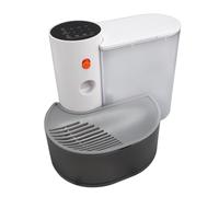 3L 118oz Smart Cat Water Fountain, Ultra Silent Self Refill Tipping Pet Water Fountain Rechargeable Automatic Water Dispenser, Battery Operated, Wastewater Separation,