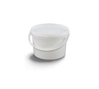 (3L, 3) Plastic Bucket Pail + Handle + Lid - Food Grade BPA Free Multi-use Fermentation Feed Dry Wet Food Liquids Chemicals Hydroponics Storage Container