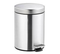 3L, 5L, 9L Stainless Steel Pedal Bin Dustbin Bathroom Kitchen Office (5L)